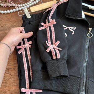 سویشرت و شلوار دو خط مشکی